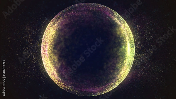 Fototapeta Sphere abstract background, Colorful Light Streaks, Abstract Light Streaks in corkscrew motion with glowing effects, Abstract lighting effects on black background, green abstract background