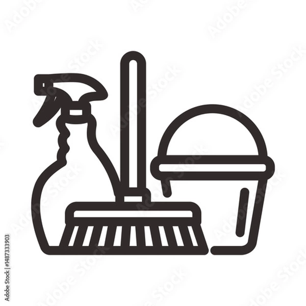 Fototapeta Make a Professional Cleaning Service Icon Vector