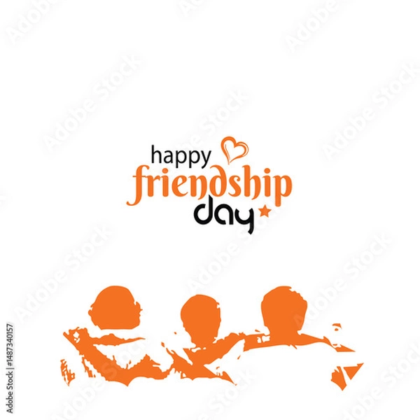 Fototapeta Friendship Day beautiful card background Design template