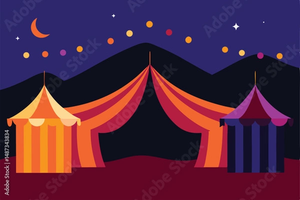 Obraz circus tent in the night