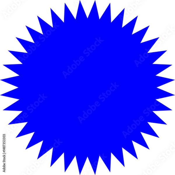 Obraz blue star button