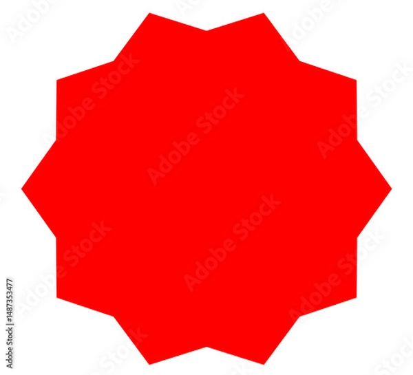 Obraz 3d render of a waved service label