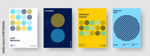 Fototapeta Creative Report Design. Isolated Book Cover Template. Modern Banner Layout. Business Presentation. Background. Brochure. Poster. Flyer. Advertising. Handbill. Brand Identity. Journal. Leaflet