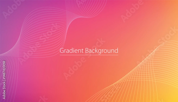 Fototapeta Colorful abstract background with flowing wave lines. wavy lines gradient background. technology network background