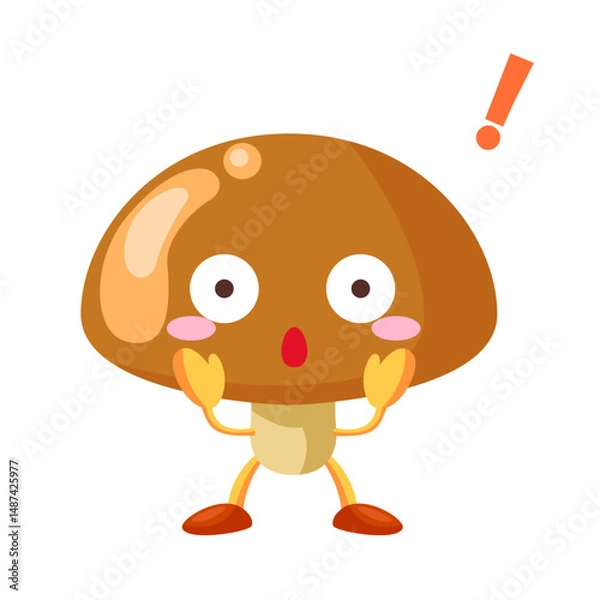 Obraz 驚くシンプルで可愛いなめこのキャラクター