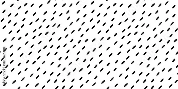 Fototapeta Small Dash Pattern Vector. Hand drawn diagonal line. Regular rain motif. Seamless abstract background. Scandinavian style.