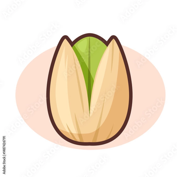 Fototapeta かわいいピスタチオのイラスト