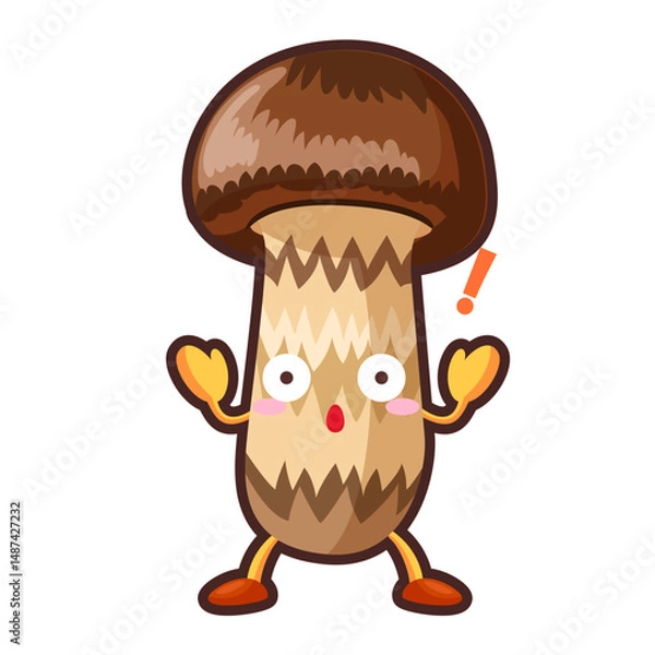 Obraz 驚くかわいいマツタケのイラスト