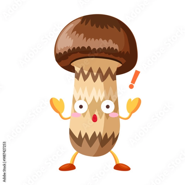 Fototapeta 驚くかわいいマツタケのイラスト