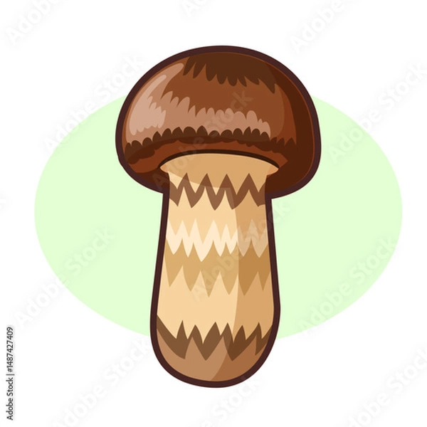 Obraz かわいいマツタケのイラスト