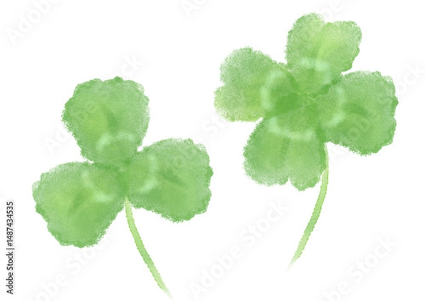 Obraz 水彩で描いたクローバーのイラスト