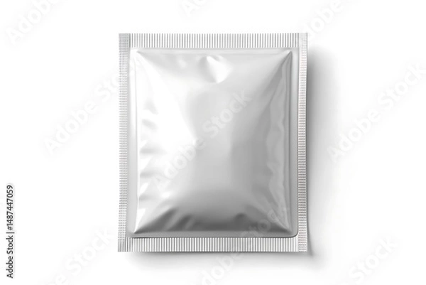 Fototapeta White plastic wrapper with a white background. Graphic, vector, illustration, art, design, clipart, abstract, digital, stock