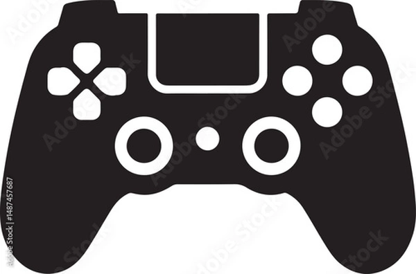 Obraz Video game controller Silhouette vector, Gamepad vector icon illustration