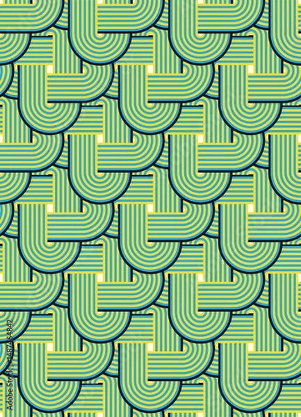 Obraz Seamless geometric pattern with celtic knot