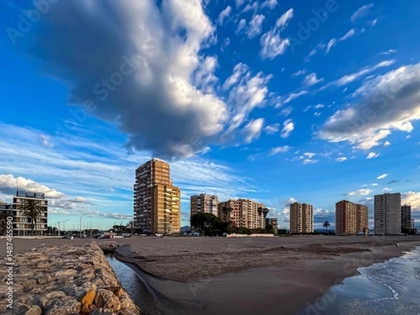 Fototapeta View of resort 