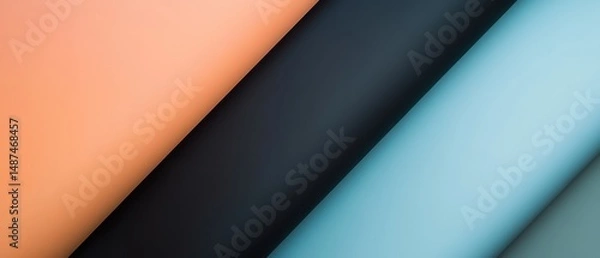 Fototapeta Colorful textile fabric rolls stacked in a row showcasing smooth textures and vibrant shades for fashion design, upholstery, and crafting projects.