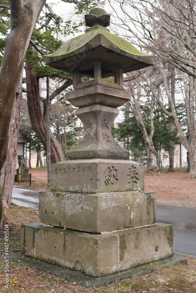 Obraz 神社の石灯籠
