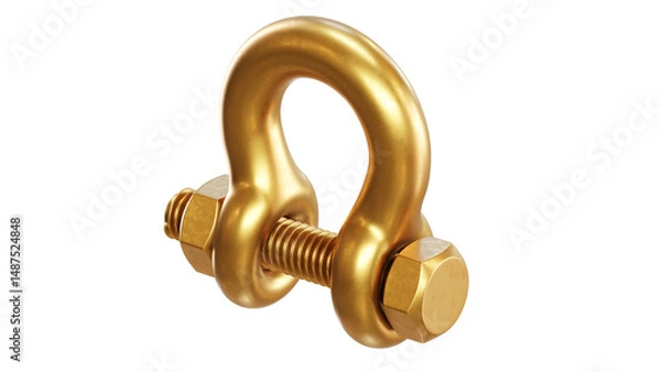 Obraz shackle with screw pin 3D rendering