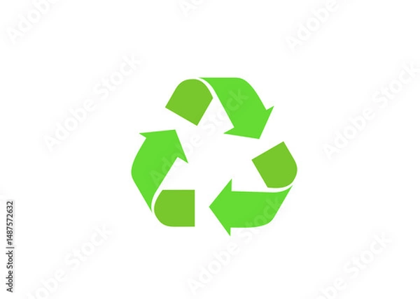 Fototapeta recycle symbol isolated on transparent background. Reducing, Recycling, Reusing Symbol PNG 