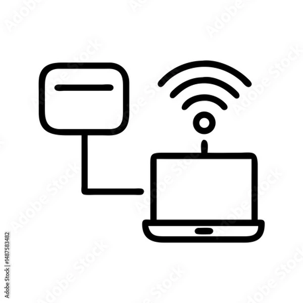 Obraz laptop and mobile phone