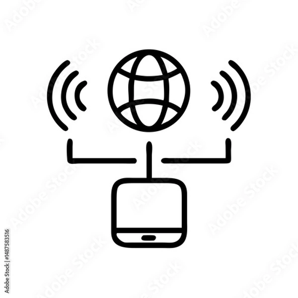 Obraz wireless network symbol