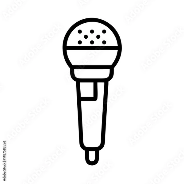 Obraz vector microphone icon on gray background