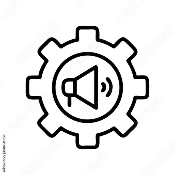 Obraz gear icon vector illustration