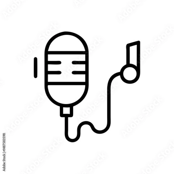 Obraz microphone icon vector illustration