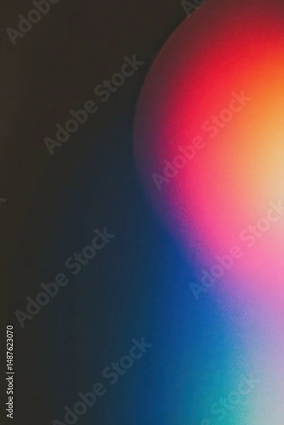 Fototapeta Colorful Abstract Gradient Blur with a Soft Light Transition Across a Dark Background