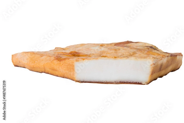 Fototapeta Smoked ham with cut