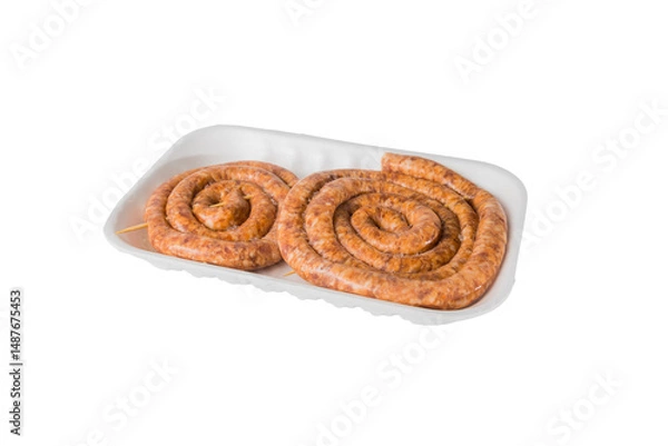 Obraz Spicy grill sausages