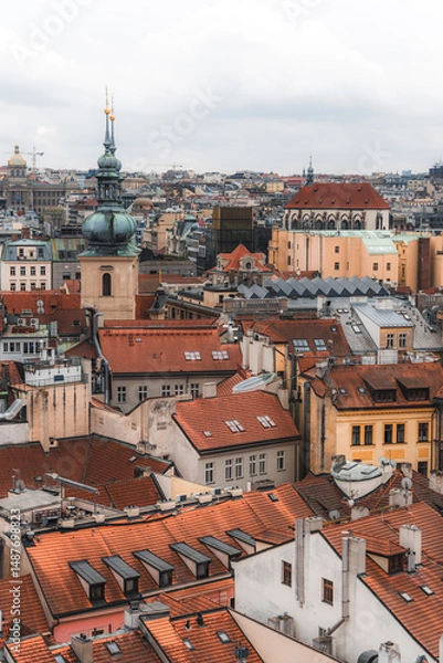 Obraz Old town square view from above Prague