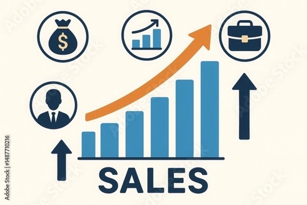 Obraz Sales Growth - Visual Graph