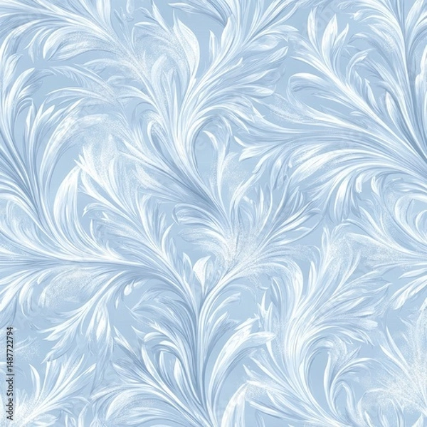 Fototapeta A mesmerizing abstract pattern of swirling blue and white hues. resembling flowing water. perfect for backgrounds in artistic and digital design projects