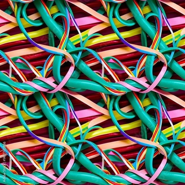 Obraz colorful rubber bands tangled together