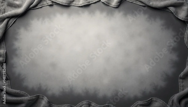Obraz Soft grey fabric frame with textured background for display, copy space 