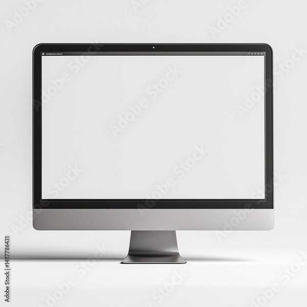 Fototapeta computer monitor isolated on white