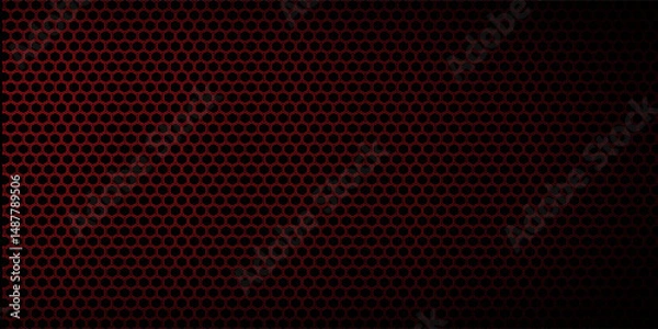 Obraz abstract hexagon dark red background