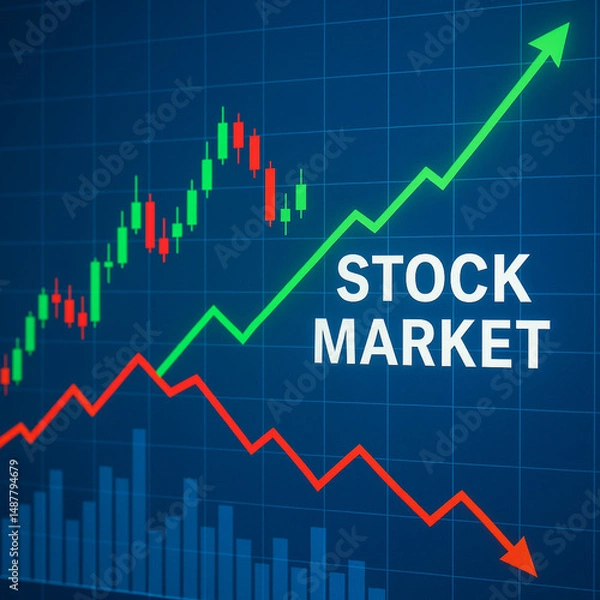 Fototapeta business graph with arrow