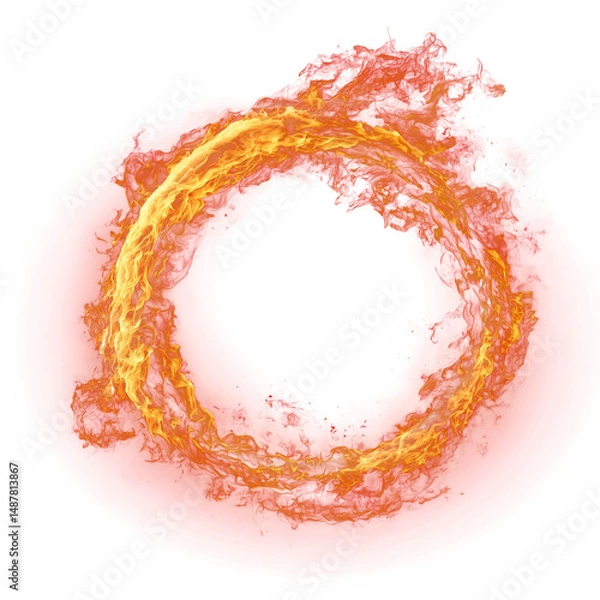 Obraz Burning Circle of Fire. PNG.