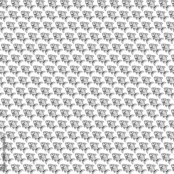 Fototapeta fish vector seamless pattern