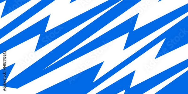 Obraz Abstract blue and white background with spikes and zigzag line pattern
