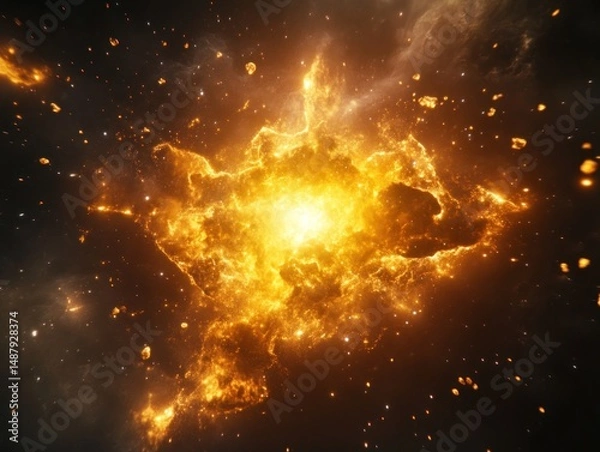 Obraz Fiery explosion in space