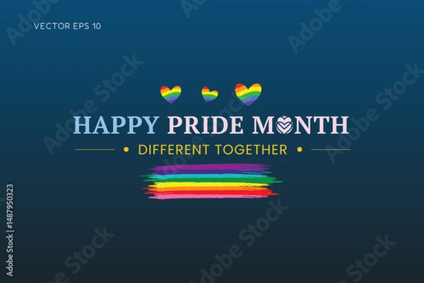 Fototapeta Different Together Pride Month Design