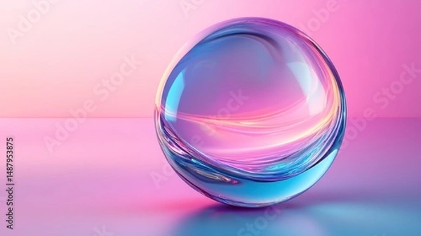 Obraz A vibrant, iridescent sphere