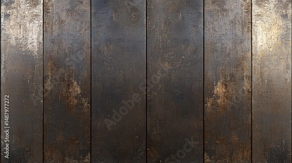 Obraz Dark, aged wooden planks background texture.