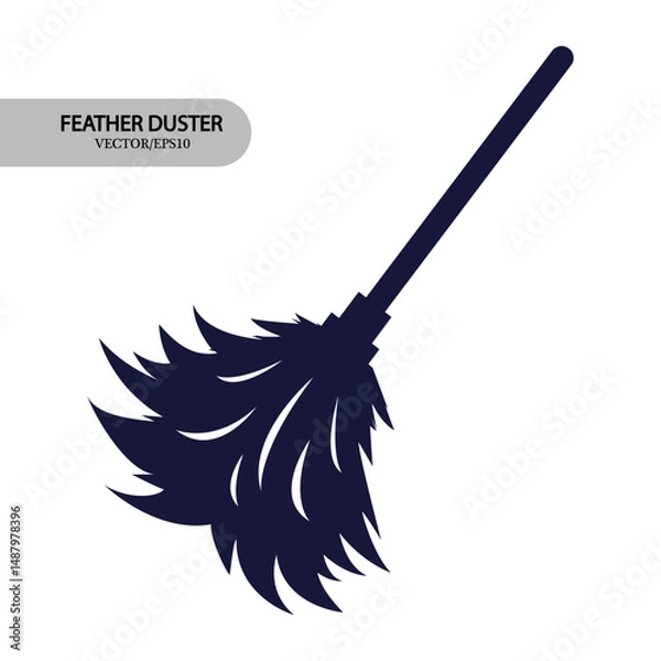 Fototapeta Feather duster icon design vector flat isolated illustration
