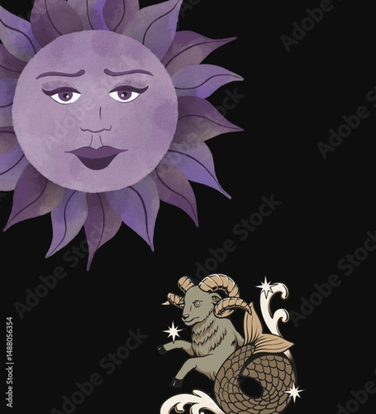 Fototapeta a goat with a fish body