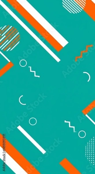 Obraz Creative Geometric Shape Composition A Cool Background Design Illustration