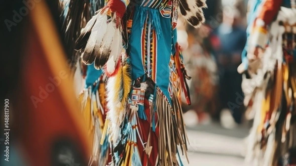 Obraz Vibrant Native American Regalia: A Celebration of Culture and Tradition